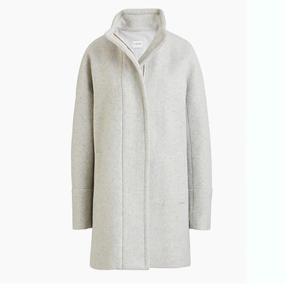 😍 NEW J. Crew City Winter Wool Jacket Coat Grey Size 4 - Picture 2 of 9